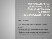 Презентация Образовательной деятельности по познавательному развитию во второй младшей группе