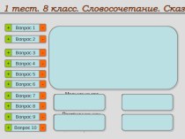 Тест по русскому языку по теме Словосочетание, 8 класс