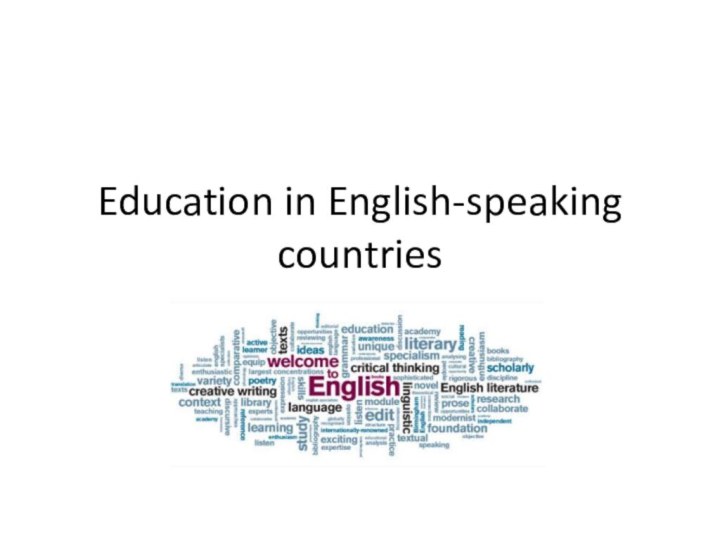 Education in English-speaking countries