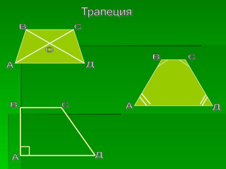 Трапеция А А А В В В С С С Д Д Д О