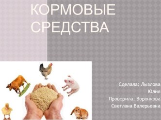 Презентация по животноводству на тему Кормовые средства