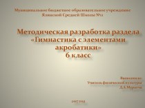 Гимнастика с элементами акробатикиГимнастика этот вид спорта который используется во всех видах спорта.