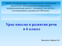 Презентация по письму и развитию речи на тему Имена собственные (6 класс)