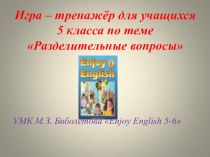 Презентация по теме разделительные вопросы