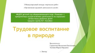 Познавательное развитие. Ознакомление с предметным окружением/ ознакомление с миром природы