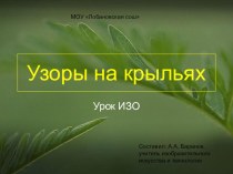 Презентация урока изобразительного искусства 1 класса Узоры на крыльях бабочек