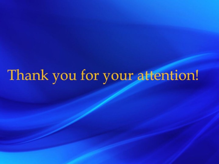 Thank you for your attention!