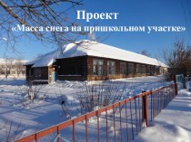 Проект Определение массы снега на пришкольном участке