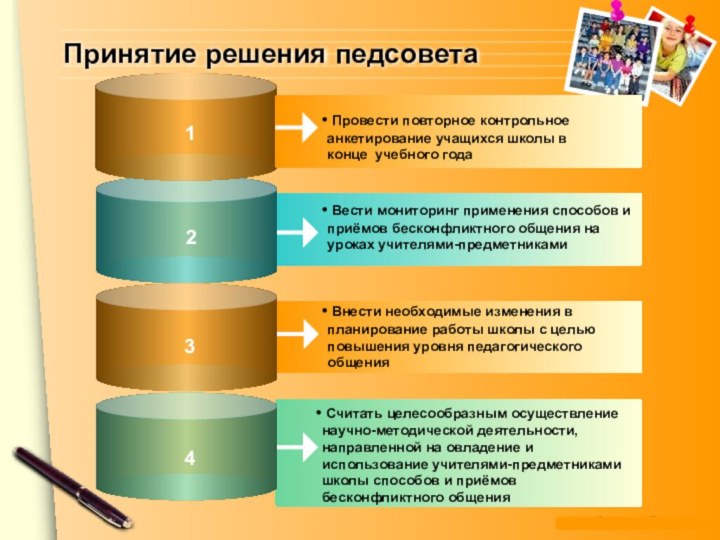 Вести мониторинг применения способов и приёмов бесконфликтного общения на уроках учителями-предметниками