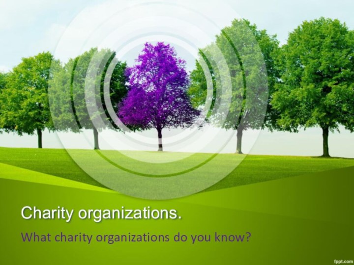 Charity organizations.What charity organizations do you know?