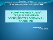 Формирование у детей представления об особенностях осязания и обоняния. презентация к уроку (средняя группа)