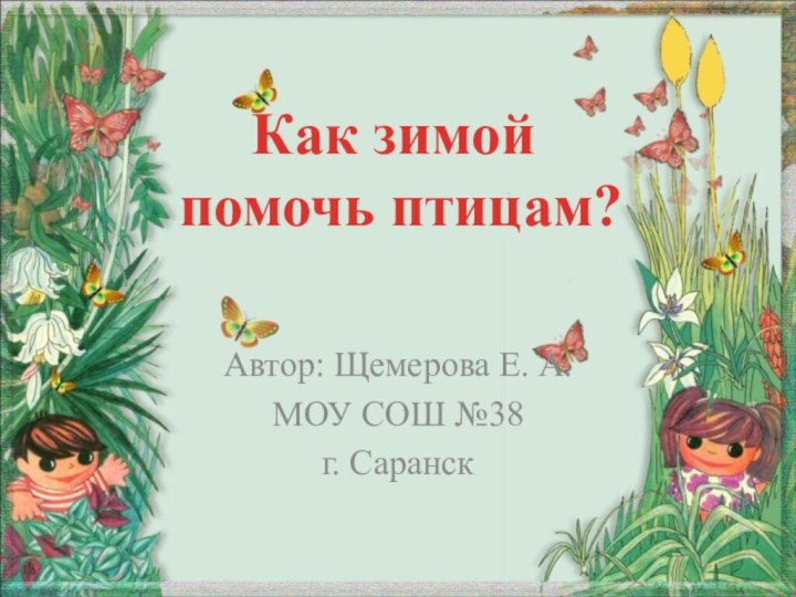 Автор: Щемерова Е. А. МОУ СОШ №38г. СаранскКак зимой помочь птицам?