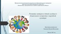 Развитие интереса детей младшего дошкольного возраста к народной культуре презентация к уроку (младшая группа)