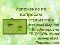 Изложение по вопросам Лесные строители презентация к уроку по русскому языку (2 класс)