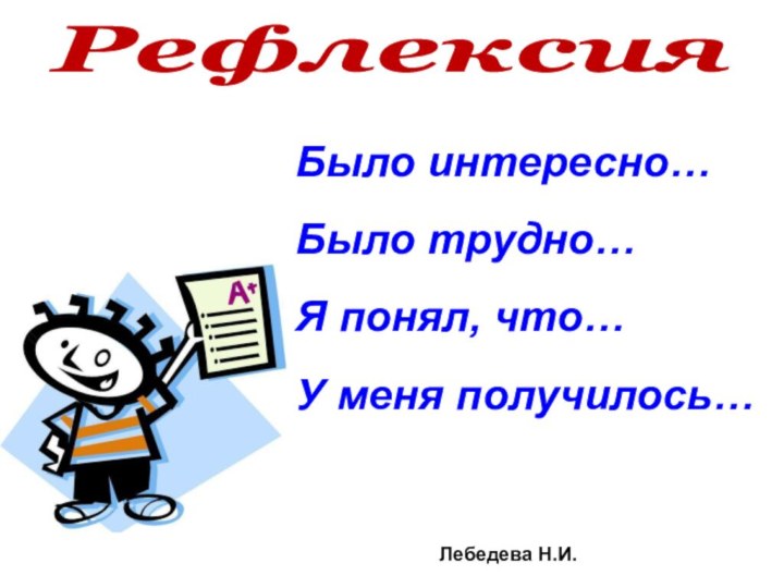 Было интересно… Было трудно… Я понял,