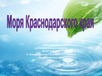 Презентация к уроку кубановедения Моря Краснодарского края презентация к уроку по окружающему миру