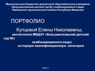 Портфолио презентация