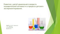 Развитие у детей дошкольного возраста познавательной активности в процессе детского экспериментирования. презентация