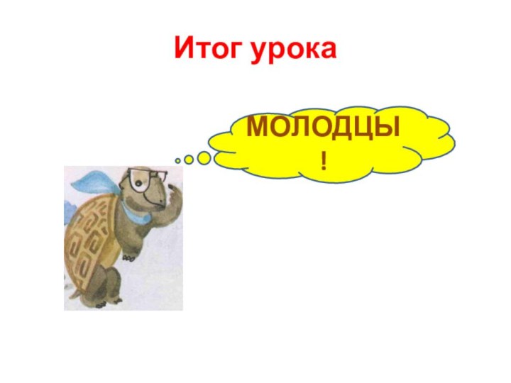 Итог урокаМОЛОДЦЫ !