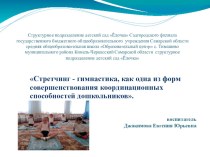 Стретчинг - гимнастика, как одна из форм совершенствования координационных способностей дошкольников презентация к уроку (старшая группа)