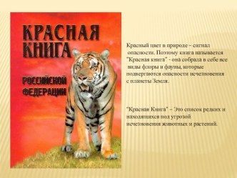 Презентация Красная книга России презентация к уроку по окружающему миру (подготовительная группа)