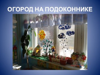 Рекомендации по созданию Огорода на подоконнике консультация