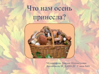 Что нам осень принесла презентация к занятию (средняя группа) по теме