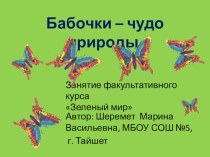 Чудеса вокруг нас. (Бабочки) занимательные факты по окружающему миру (3 класс)