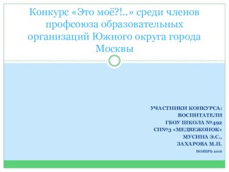 Презентация Это моё?! презентация