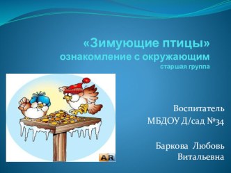 презентация  Зимующие птицы презентация к уроку по развитию речи (старшая группа)