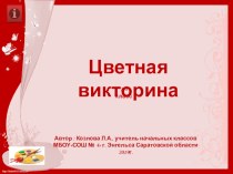 Цветная викторина презентация к уроку по изобразительному искусству (изо, 1, 2, 3, 4 класс)