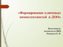 Формирование ключевых компетентностей в ДОО презентация к уроку (старшая группа)