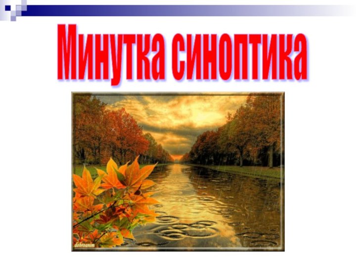 Минутка синоптика