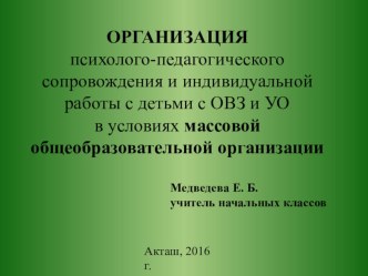 Семинар по детям с ОВЗ презентация к уроку