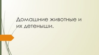 Диагностические задачи для детей презентация к уроку по окружающему миру (средняя группа) Дидактическая игра Чей малыш?