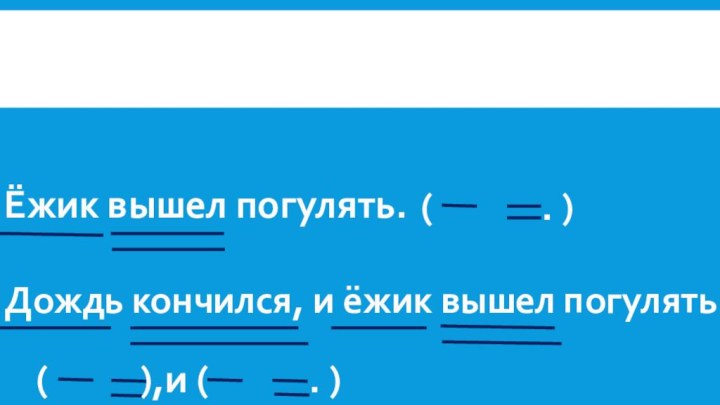 Ёжик вышел погулять. Дождь кончился, и ёжик вышел погулять(