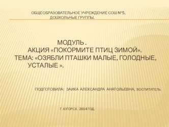 Модуль по познавательному развитию Озябли пташки малые презентация занятия для интерактивной доски по окружающему миру (подготовительная группа)