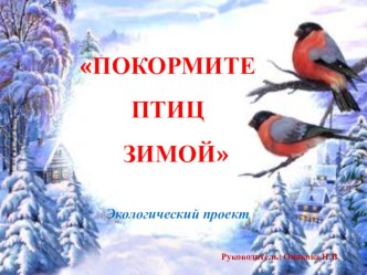 Презентация Покормите птиц зимой материал