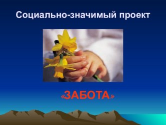 Социально-значимый проект Заботаженсовета школы руководитель Дазырбан Ч.В. материал