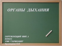 Презентация Органы дыхания презентация к уроку по окружающему миру