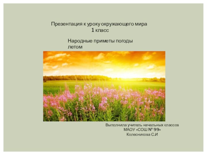 Презентация к уроку окружающего мира
