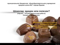 Презентация Шоколад презентация к уроку (4 класс)