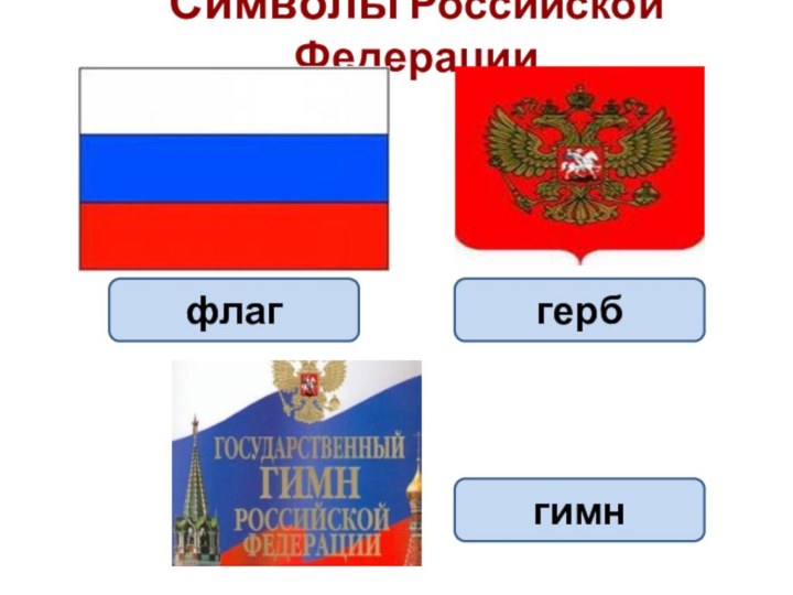 Символы Российской Федерациифлаггимнгерб