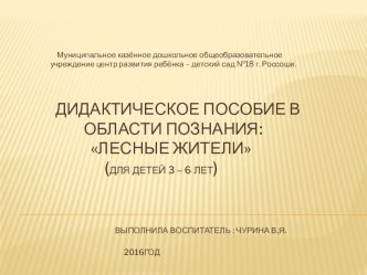 КТО ЖИВЁТ В ЛЕСНОЙ ЧАЩЕ презентация к уроку по окружающему миру (средняя группа)