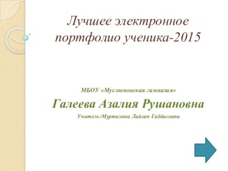 Проектная работа Лучшее электронное портфолио проект по теме