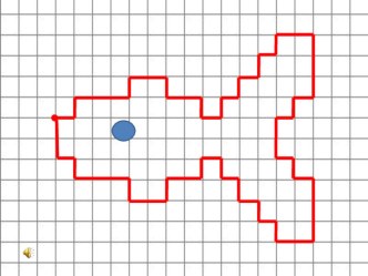 Графический диктант Рыбка. презентация к уроку по математике (старшая группа)