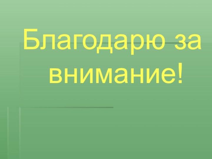 Благодарю за внимание!