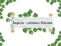 Берёза- символ России презентация к уроку (2 класс)