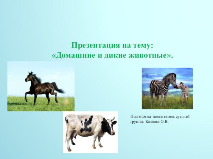 Подготовил воспитатель средней группы: Козлова О.В.