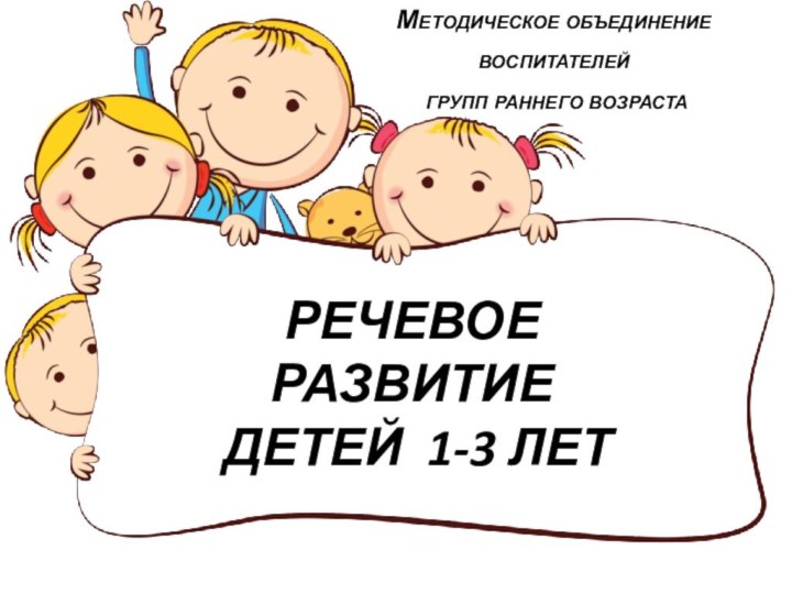 Речевое развитие детей 1-3 летМетодическое объединение воспитателей групп раннего возраста